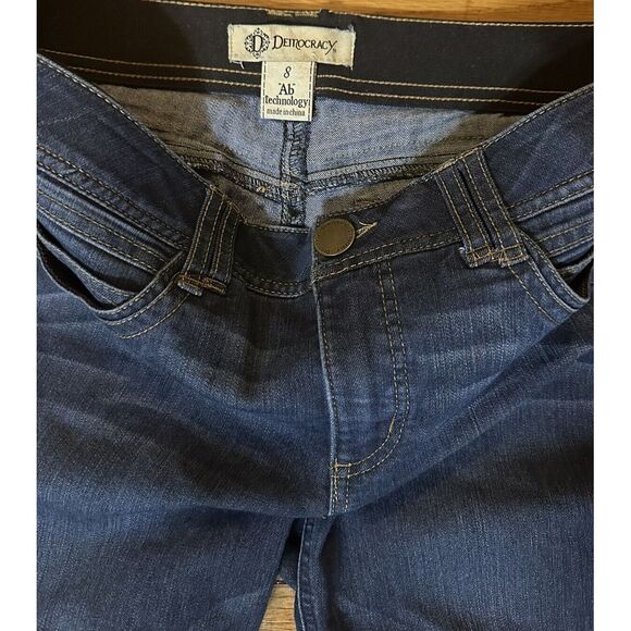 Democracy Ab Technology Women Size 8 Skinny 5 Pocket Blue Denim Jeans - Picture 3 of 5